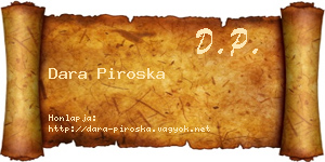 Dara Piroska névjegykártya