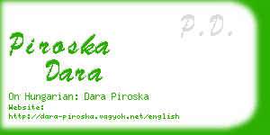 piroska dara business card